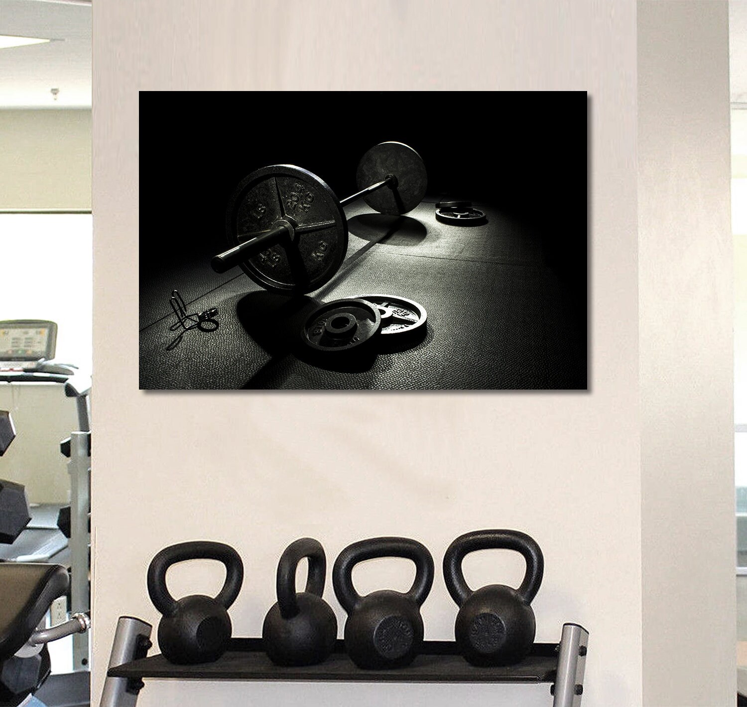 Gym wall art canvas set. Home gym art poster. Motivation Etsy