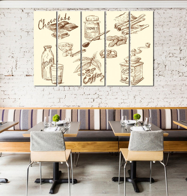 Restaurant Wall Art Kitchen Wall Decor Restaurant Decoration Etsy
