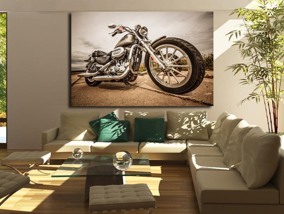 Harley Davidson wall art Harley Davidson wall decor Office Etsy