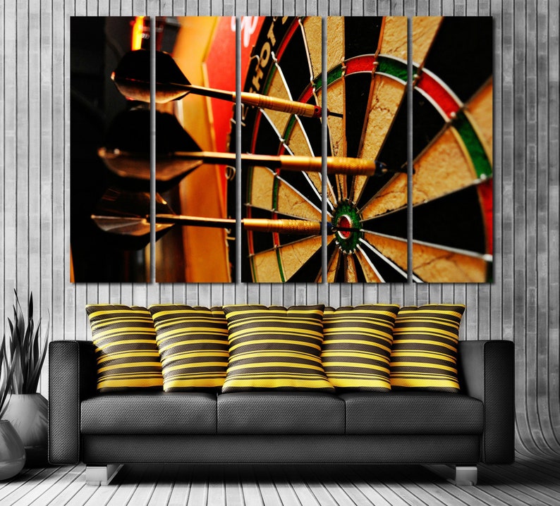Darts poster on canvas for wall decor darts wall art game Etsy