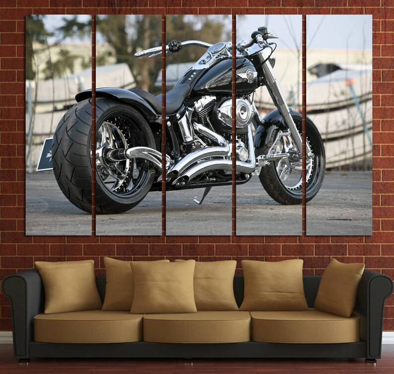 Harley Davidson Fatboy Wall Art Harley Davidson Wall Decor Etsy