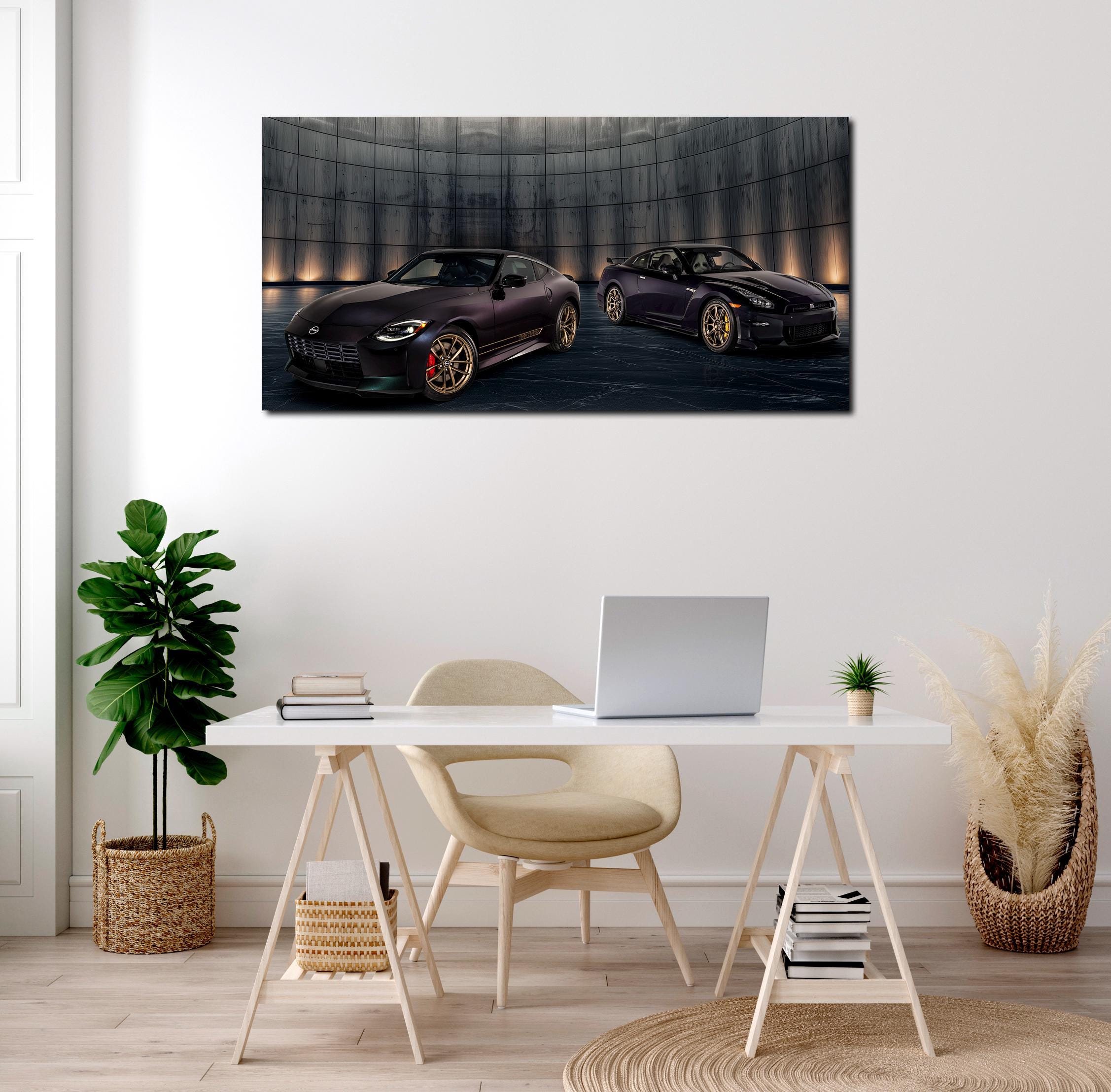 Nissan Z Sports Car Canvas - Premium Japanese Performance Wall Art, Modern Automotive Print for Garage, Studio or Home