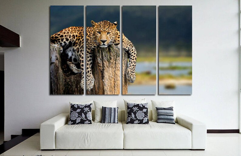 Leopard Wall Art Decor Canvas