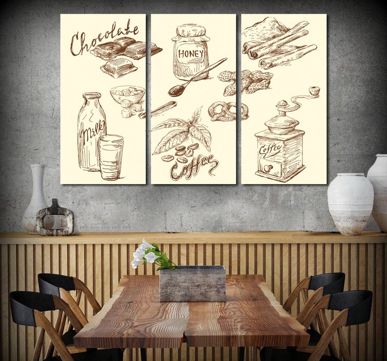 Restaurant Wall Art Kitchen Wall Decor Restaurant Decoration Etsy