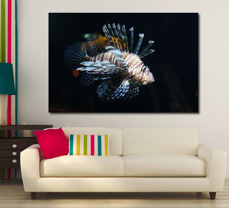 Lionfish Wall Art Canvas Set for Wall Decoration. Colorful Etsy