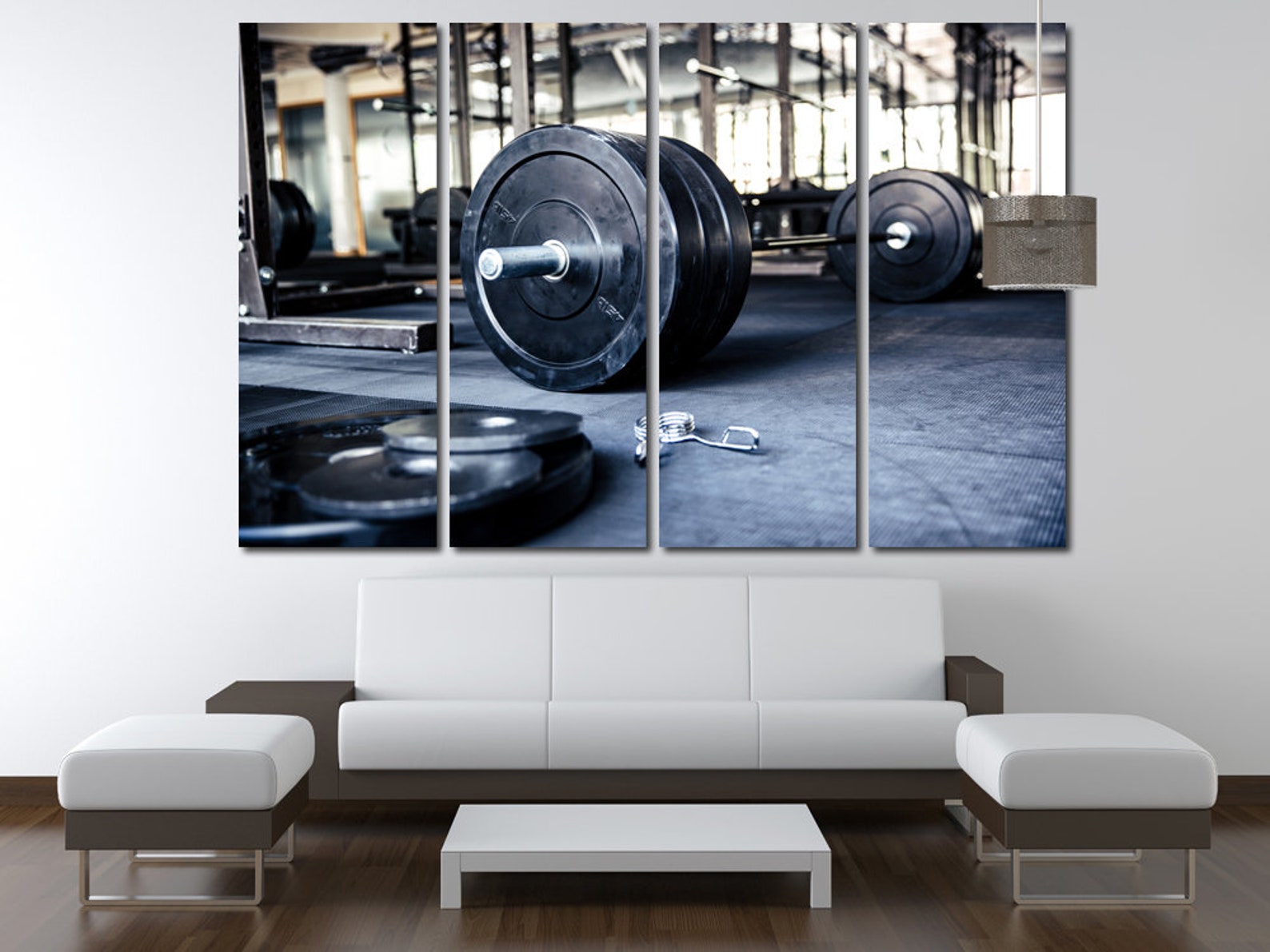Gym wall art canvas set. Gym motivation. Etsy