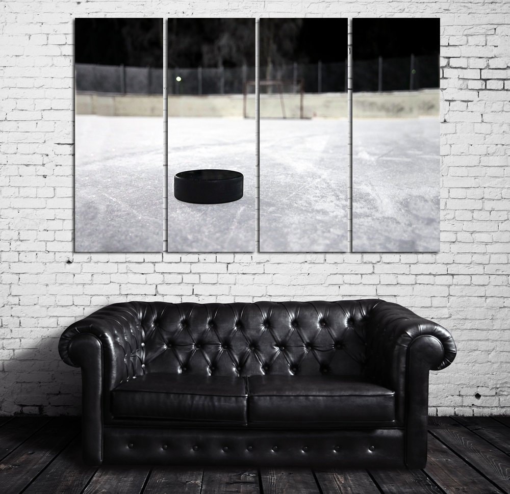 Hockey wall art canvas set. Ice hockey print. Winter sport Etsy