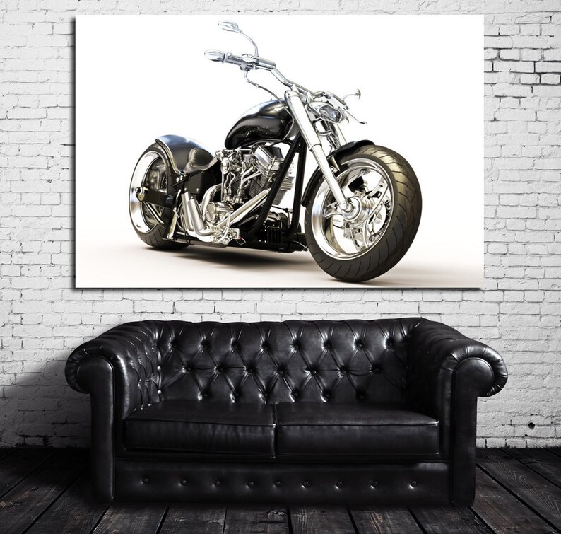 Chopper wall art Motorbike wall art Motorcycle wall art | Etsy
