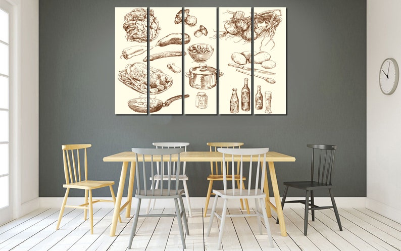 Restaurant Wall Art Kitchen Wall Decor Restaurant Decoration | Etsy