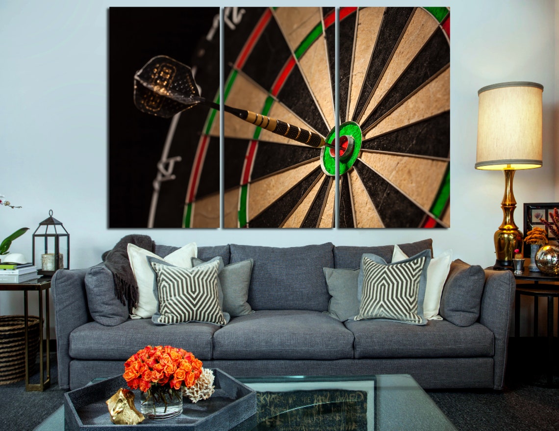 Darts poster on canvas for wall decor darts wall art game Etsy