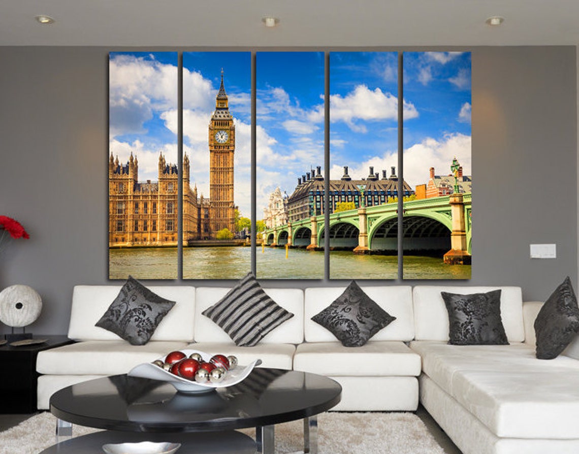 London wall art canvas set. Etsy