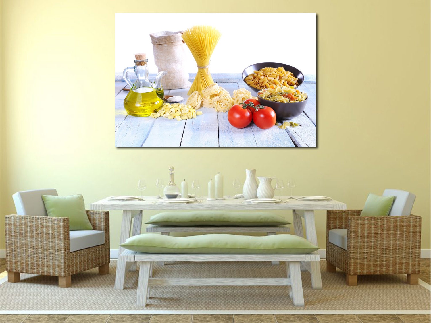 Kitchen Wall Decor Black and White Yellow Wall Art Bread Cake Fruit Picture  Canvas Print Paintings for Cafe Dining Room Restaurant Farmhouse Kitchen  Decoration 12 Wx12 Hx4 