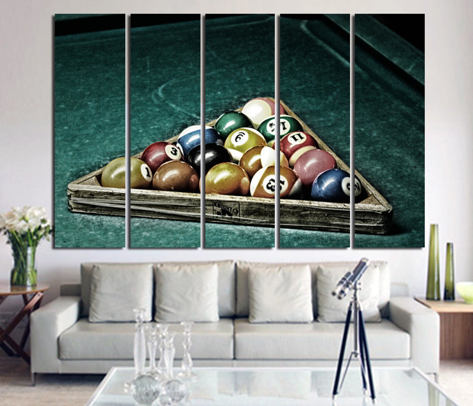 Billiard wall art canvas set. Game room decor. Billiard wall Etsy