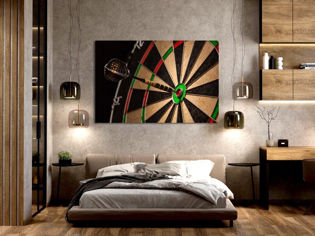 Darts Poster on Canvas for Wall Decor, Darts Wall Art, Game Room Decoration, Personalized Gift
