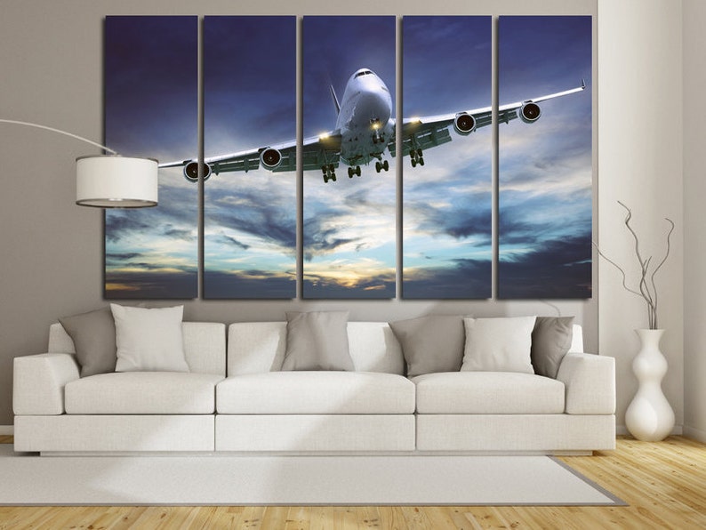 Airplane Wall Art Canvas Set Aviation