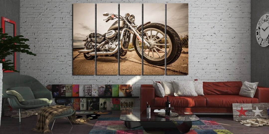 Harley Davidson Wall Art, Harley Davidson Wall Decor, Office Wall Decor