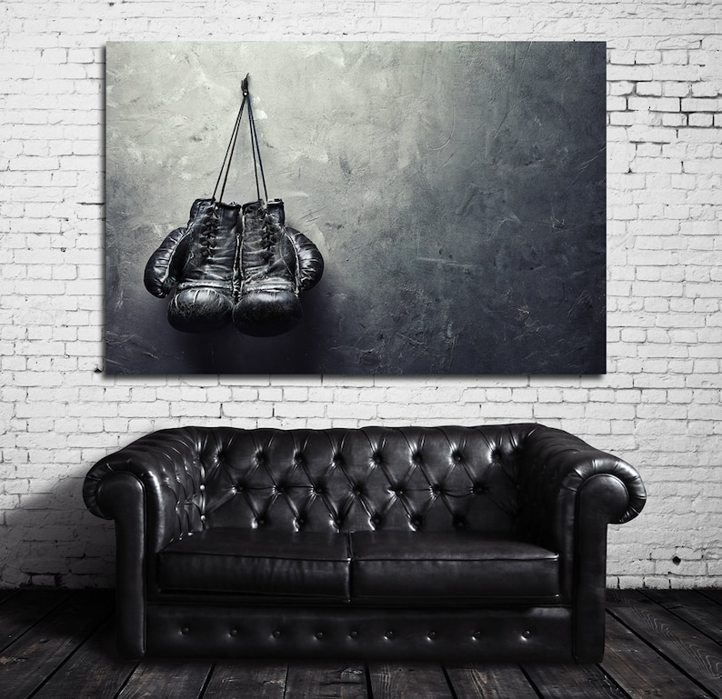 Boxing wall art gym wall decor boxing gloves home gym Etsy