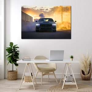 Ford Mustang GT printed on canvas for wall decoration - Cool picture for office decor Ford Gt wall art canvas set Modish art for living room