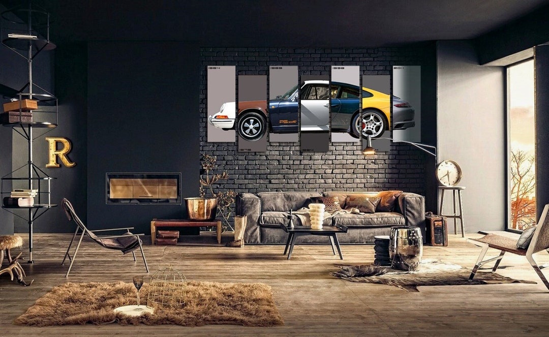  Porsche-Poster (12) Leinwand-Poster, Wandkunst, Dekordruck,  Bild, Gemälde für Wohnzimmer, Schlafzimmer, Dekoration, ungerahmt, 70 x 70  cm
