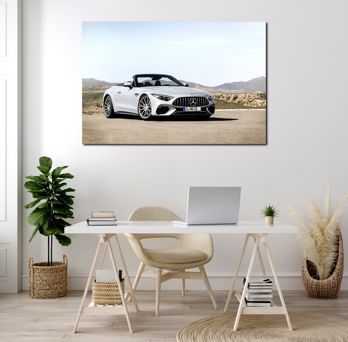 Mercedes AMG SL Printed on Canvas for Wall Decoration Mercedes - Etsy