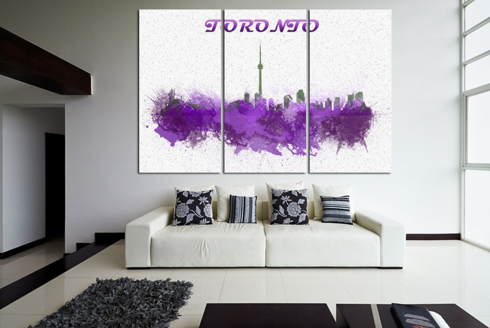 Toronto wall art Toronto wall decor Toronto watercolor City | Etsy