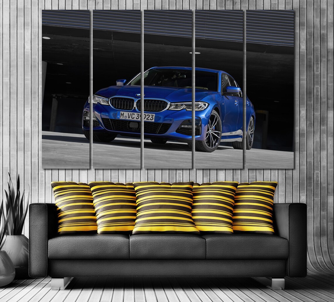 BMW wall art. BMW 3 series canvas set for wall decoration. BMW Etsy