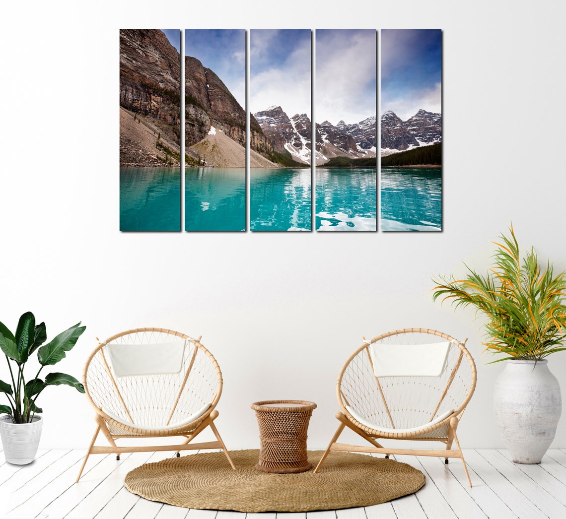 Bright Nature of Canada wall art canvas set. Lake and Etsy