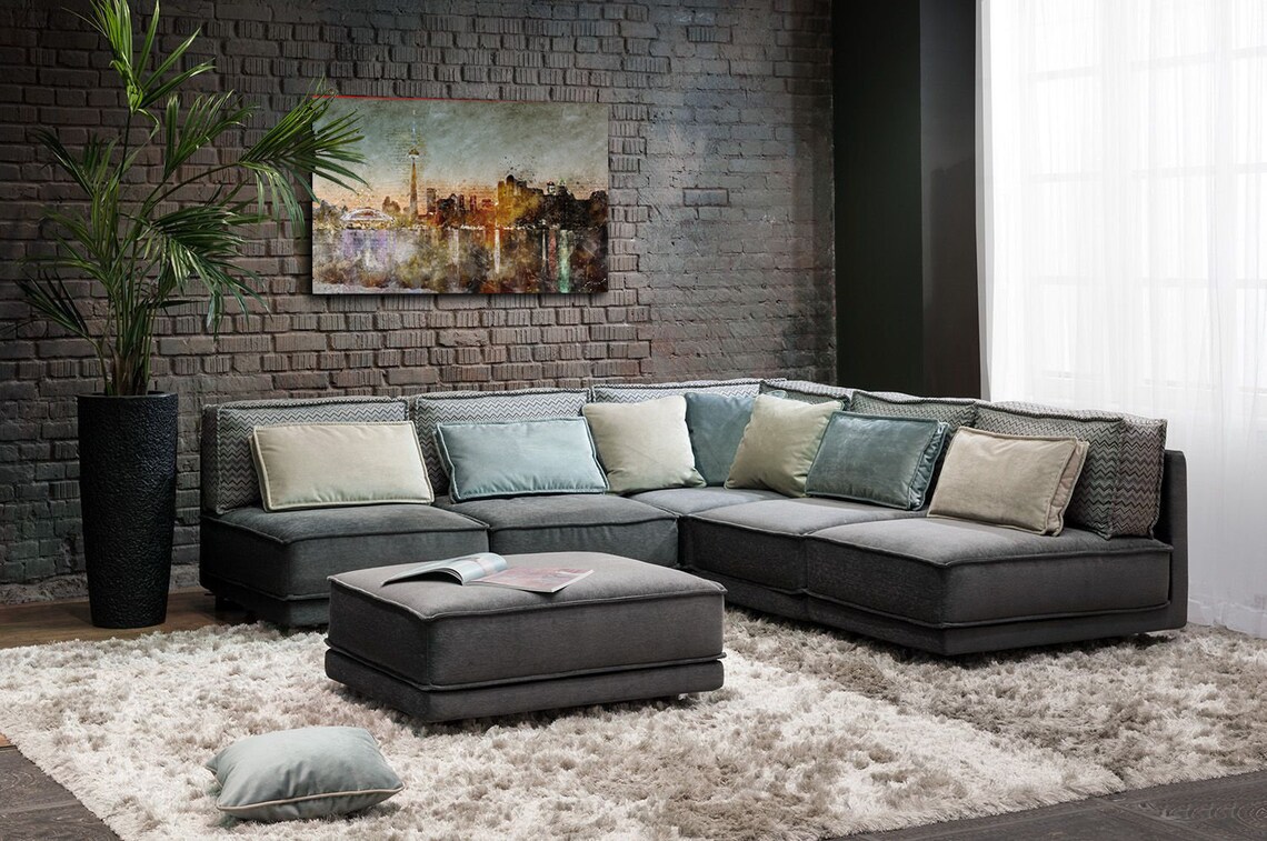 Contemporary abstract image of Toronto for wall decoration. | Etsy