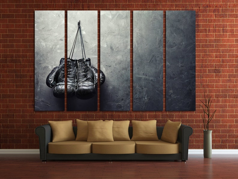 Boxing wall art gym wall decor boxing gloves home gym Etsy