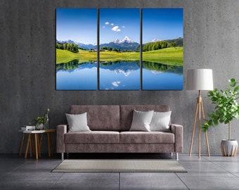 Colorful Everest Mountain wall art. Cool office wall decor. Everest colorful print. Mountain wall decor. Home decor idea. Print for office.