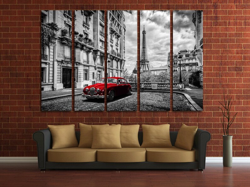 Paris Wall Art Canvas Set. Eiffel Tower Wall Decor. France Art Etsy