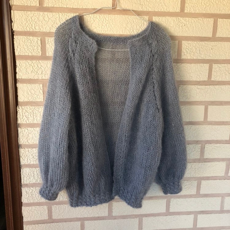 Mohair Cardigan Sweater Oversize Chunky Knit Mohair Open - Etsy
