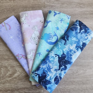 Fantasy Cloth Napkins for Children, Set of 4 Cotton Napkins