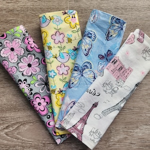 Colorful Cloth Napkins for Children, Set of 4 Cotton Napkins