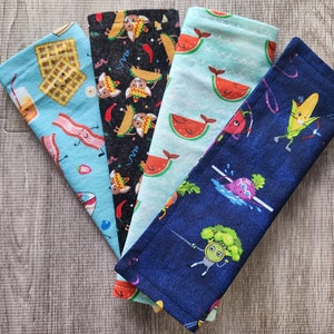 Funny Food Cloth Napkins for Children, Set of 4 Cotton Napkins