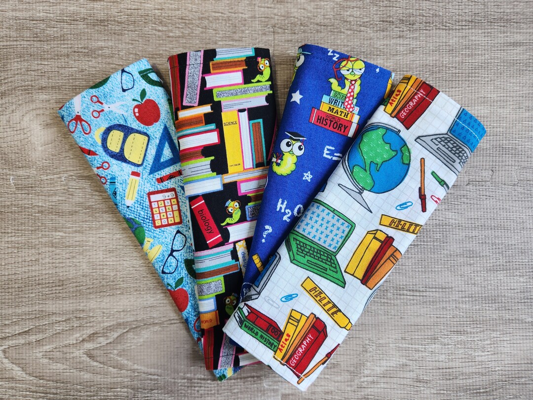 School Cloth Napkins for Children, Set of 4 Cotton Napkins - Etsy