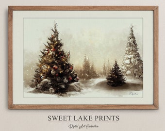 Winter Tree Print - Etsy