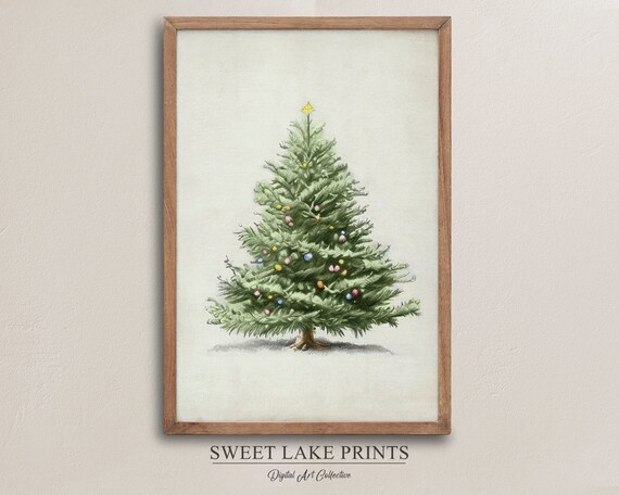 Rustic Kraft Paper, Christmas Tree Sketch Minimal