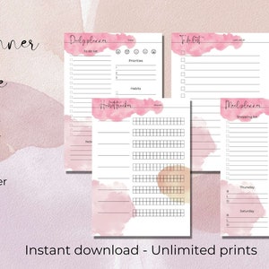 Printable planner, ADHD planner, ADHD adults, Printable planner bundle, ADHD planning, Planner Bundle