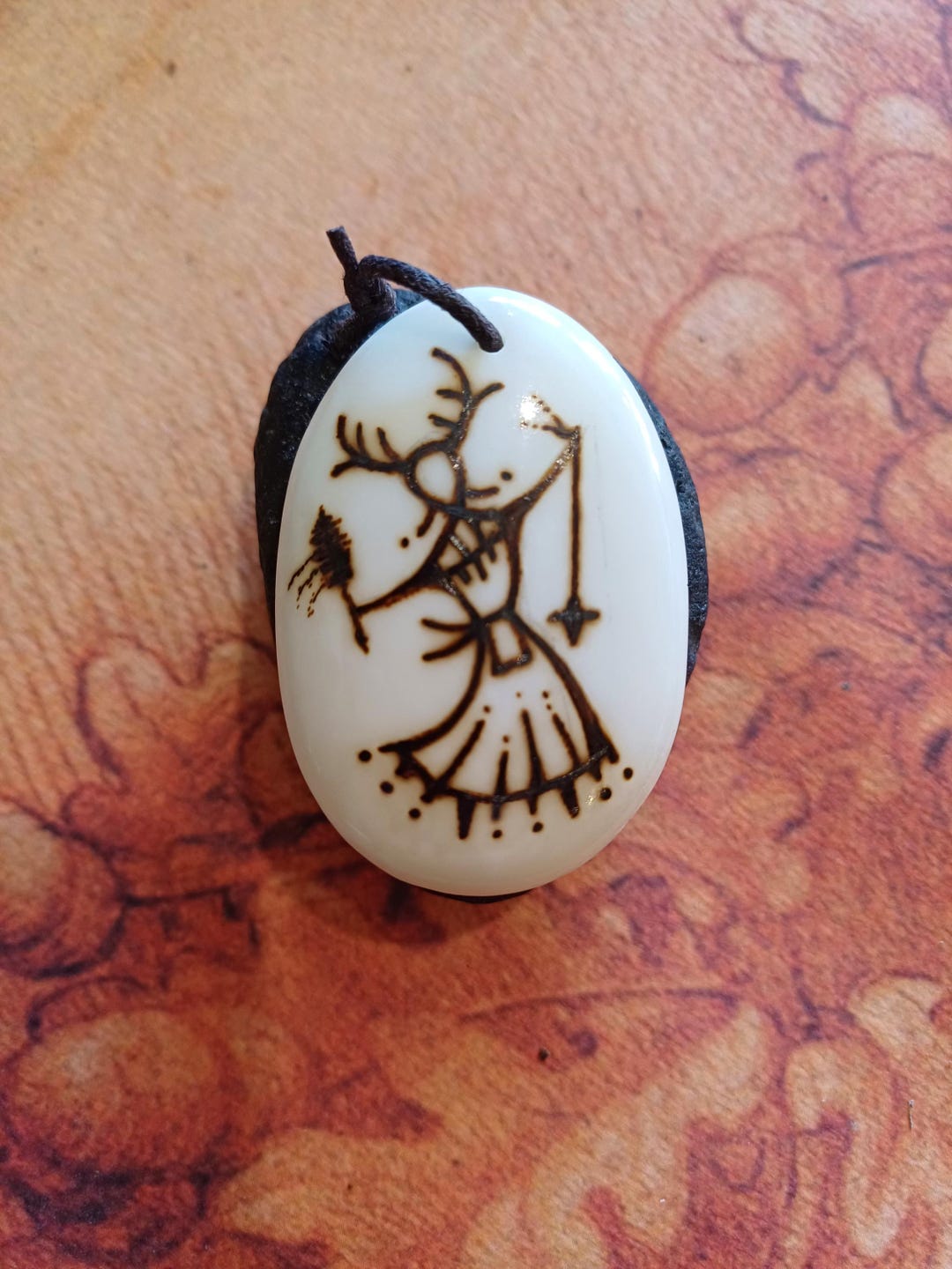 Freyja Amulet, Bone Pyrography, Primal Norse Nordic Petroglyph Bronze ...