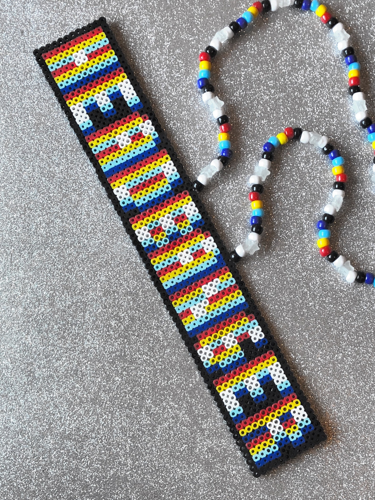 Trippy HEADBANGER Perler Kandi Necklace Etsy