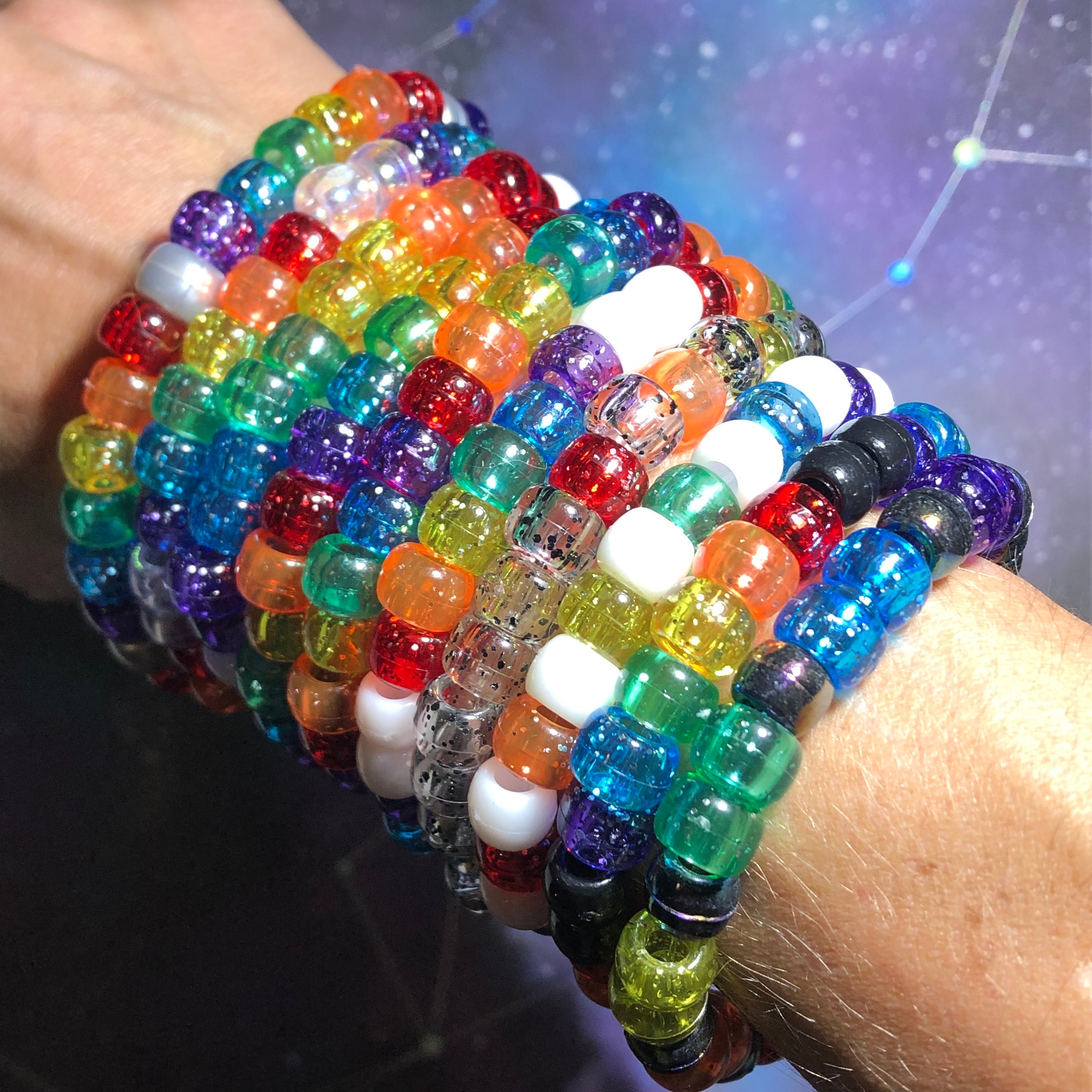 Handmade Kandi Bead Bracelets for Festivals, Parties, Raves, and More! PLUR Fun