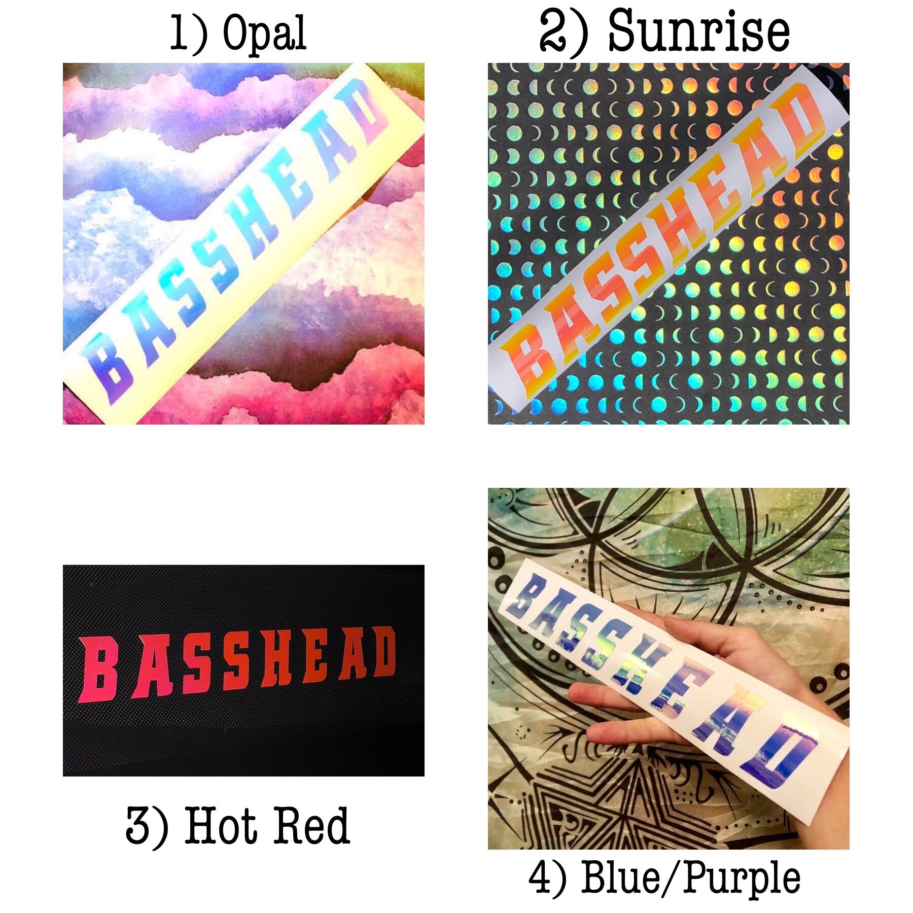 BASSHEAD Vinyl Stickers - Many Colors to Choose From - Rave/edm - Etsy