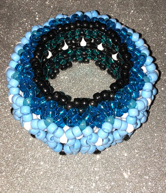 Bambino Blu & Scuro Aqua 3D Epic Kandi Cuff | Etsy Oceanic 3D Epic Kandi Cuff | Etsy