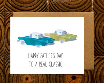 Vintage Car Father's Day Card