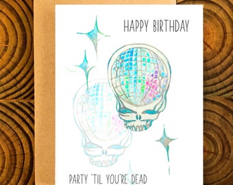 Grateful Dead Disco Birthday Card
