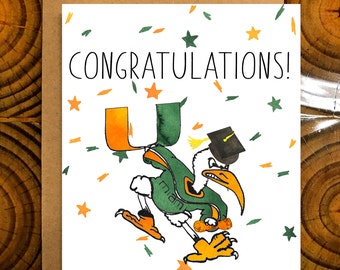 University of Miami Hurricanes Graduation Card