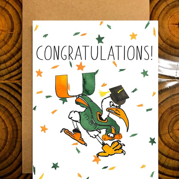 University of Miami Hurricanes Graduation Card