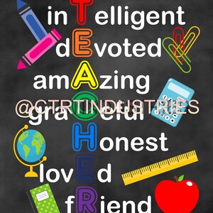 Teacher appreciation, teacher gift, end of year teacher gift,