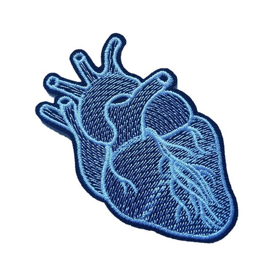 Iron On Patches Blue Heart Patch 7 pcs Iron On Patch Embroidered Applique A-193